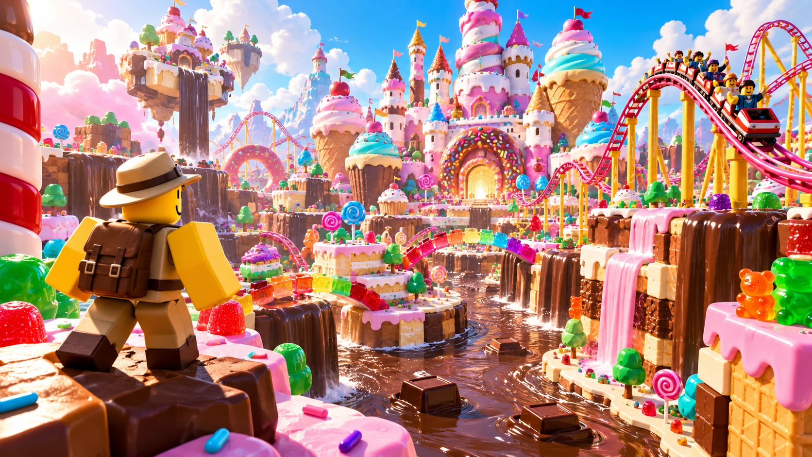 Candy universe Roblox-style concept art