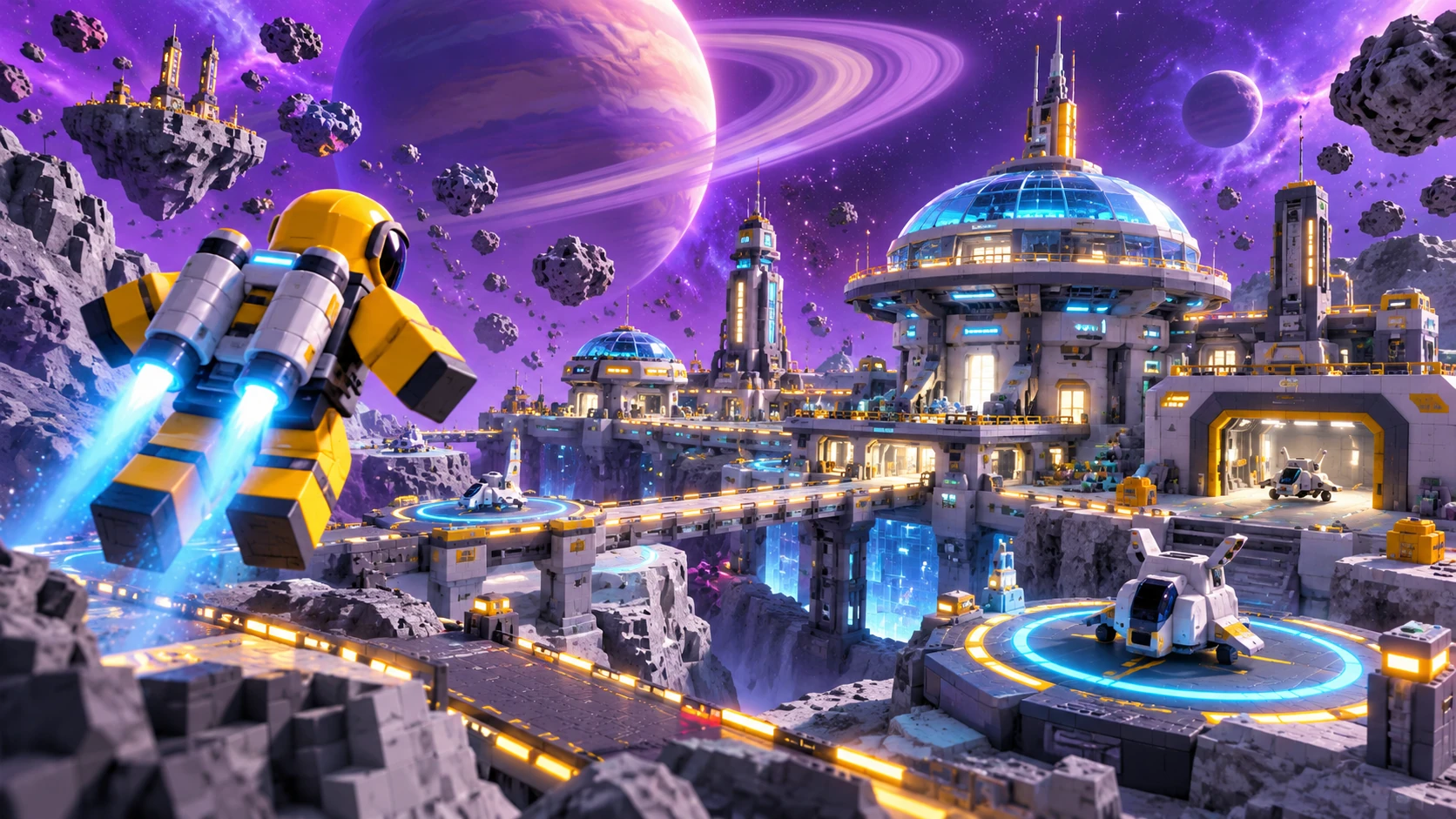 Space explorer Roblox-style concept art